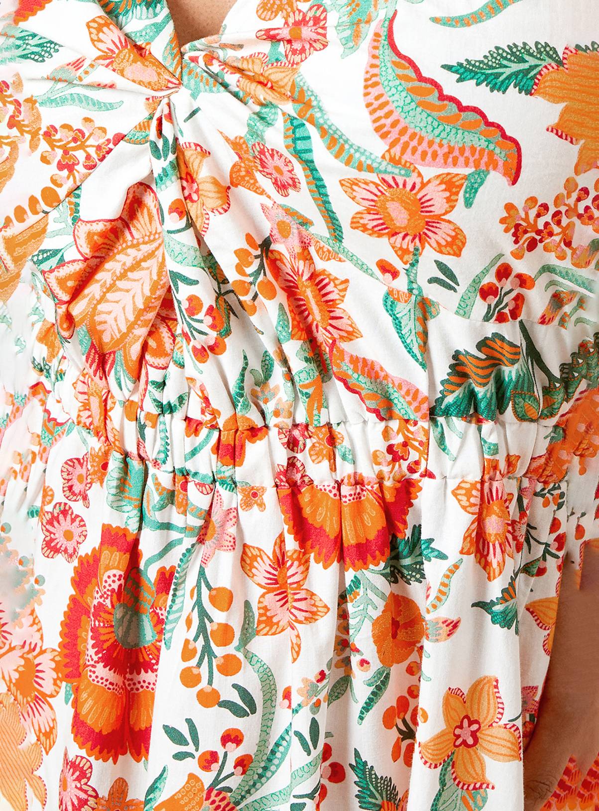 DOROTHY PERKINS Floral Poplin Twist Front Midaxi Dress 8 - Image 5